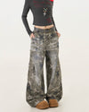 vintage style star print jeans boogzel clothing