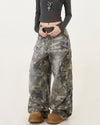 vintage style star print jeans boogzel clothing