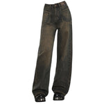 Washed  Brown Jeans  - boogzel Clothing
