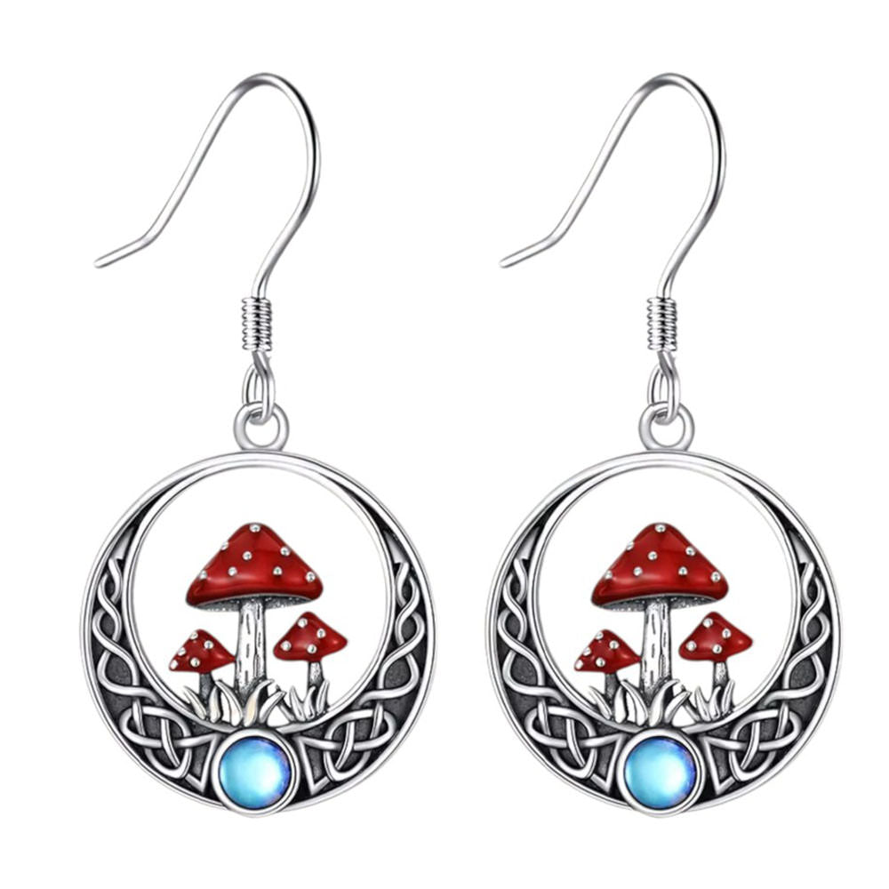 whimsical mushroom earrings