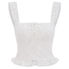 white lace up corset top boogzel clothing