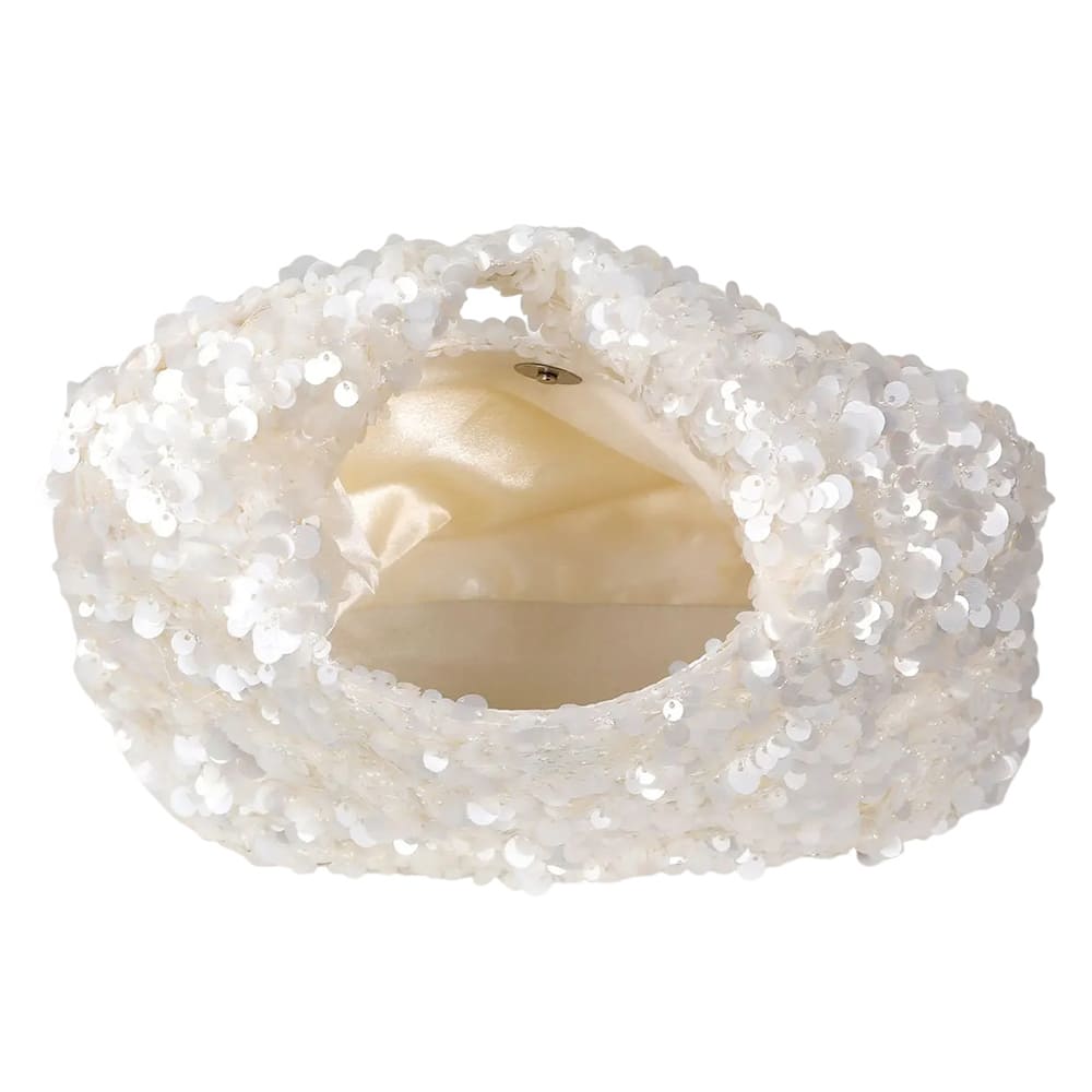 white sequin mini handbag boogzel clothing