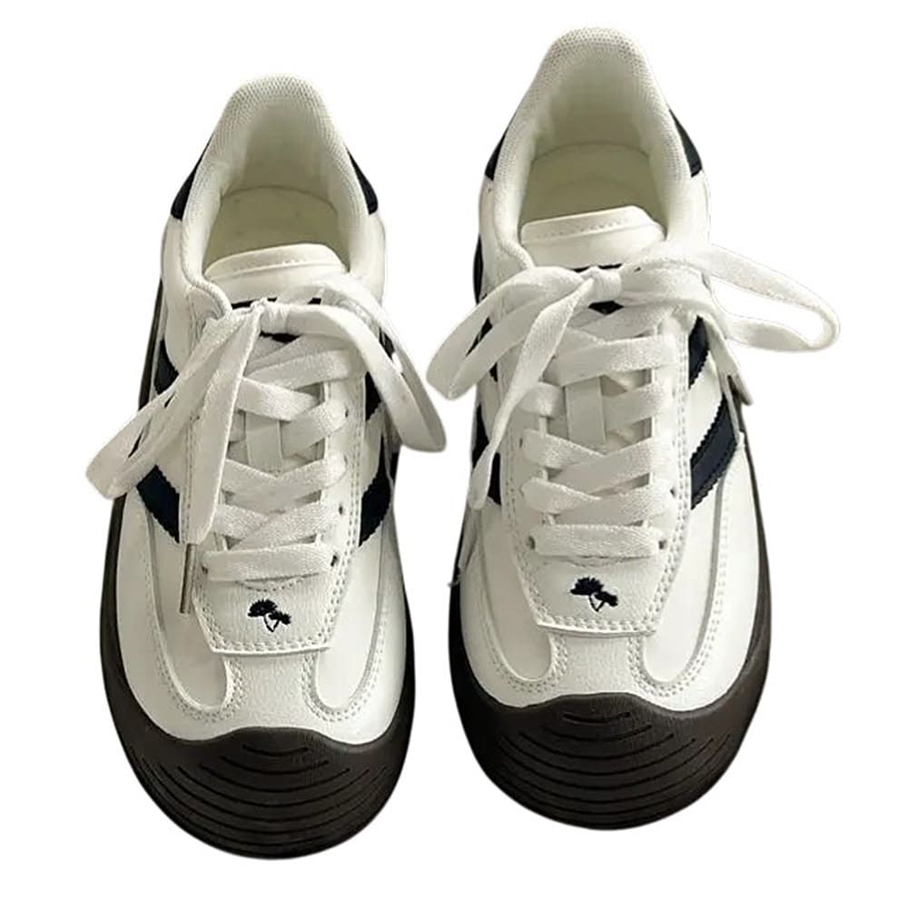 white and black stripe sneakers boogzel clothing