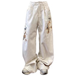 white lace detail baggy jeans boogzel clothing