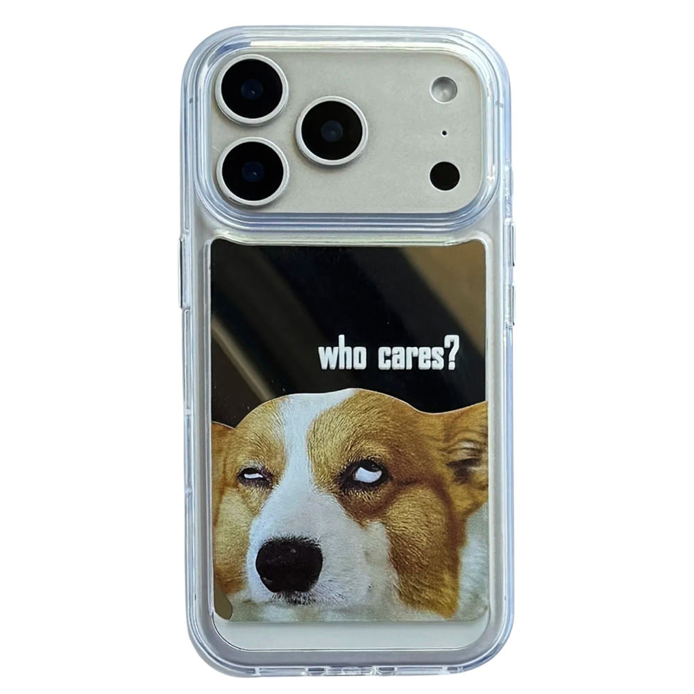 who cares dog meme iphone case boogzel clothing