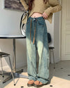 aesthetic wide leg washed jeans boogzel clothing