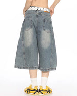 wide leg vintage wash culotte jeans boogzel clothing