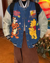 winnie pooh denim bomber jacket