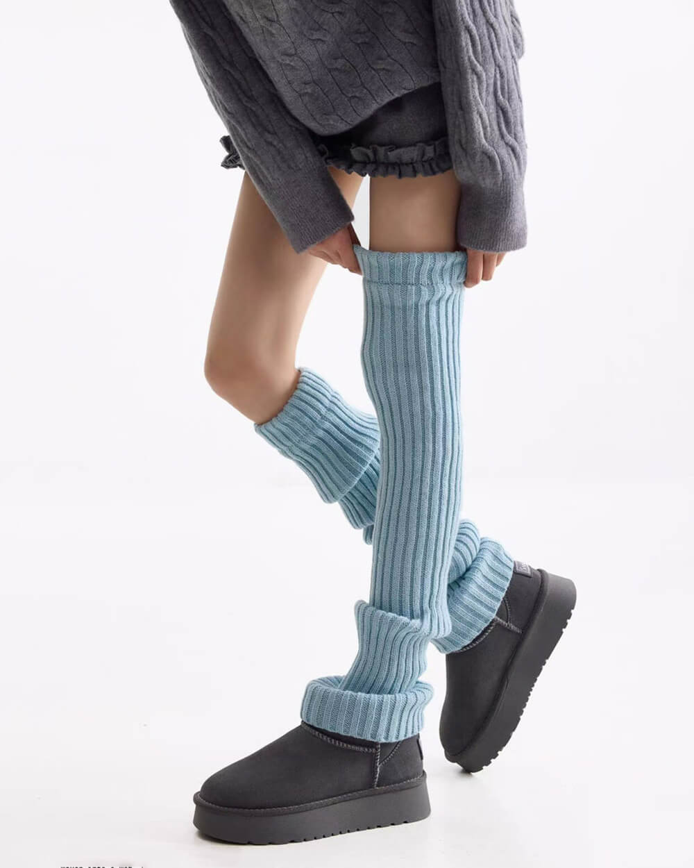 winter ribbed leg warmers boogzel clothing