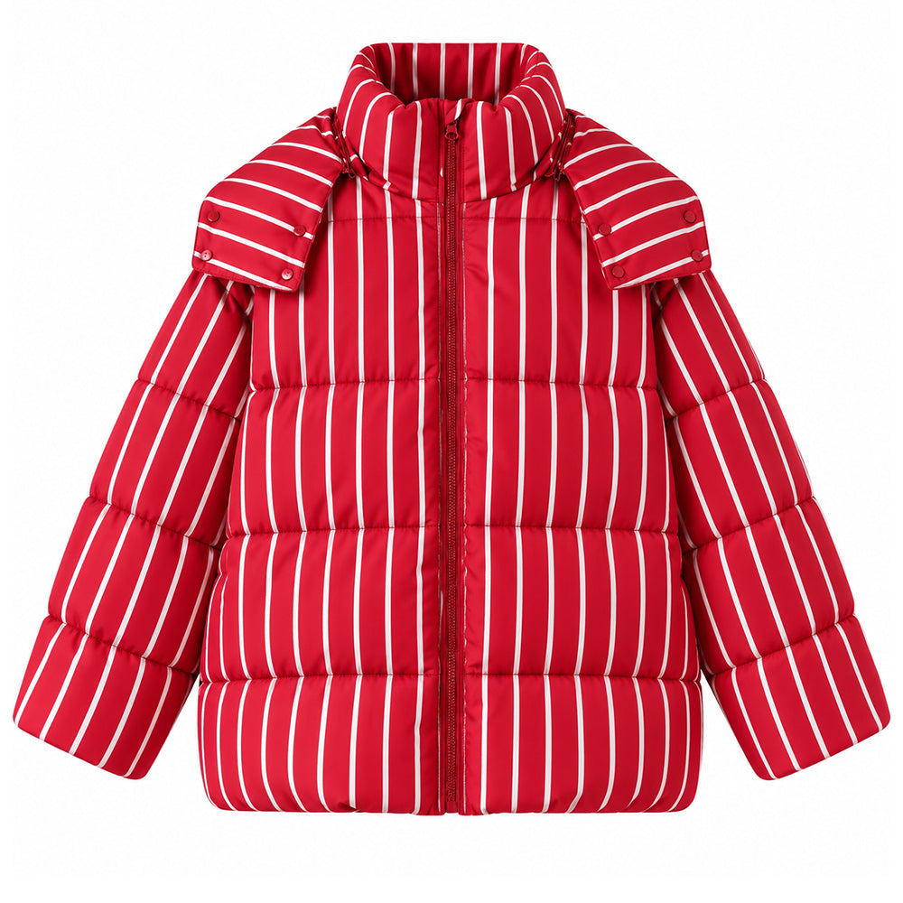 winter striped puffer jacket boogzel clothing