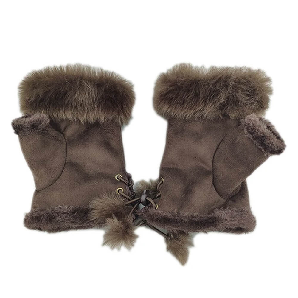 winter faux fur mittens boogzel clothing