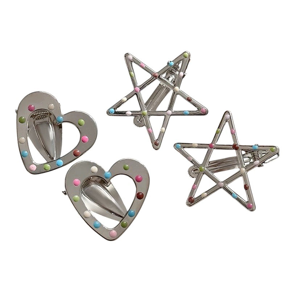 y2k aesthetic silver hair clips boogzel clothing