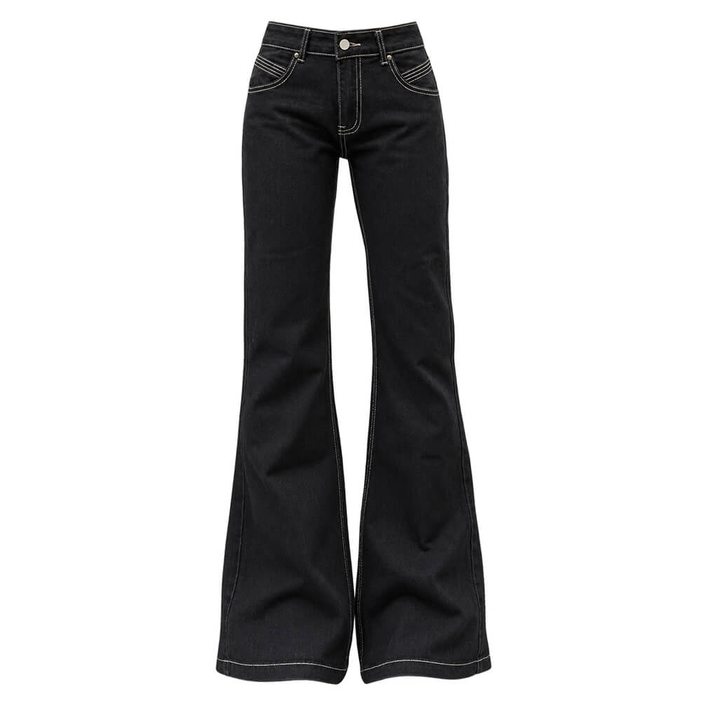 y2k black flared jeans boogzel clothing