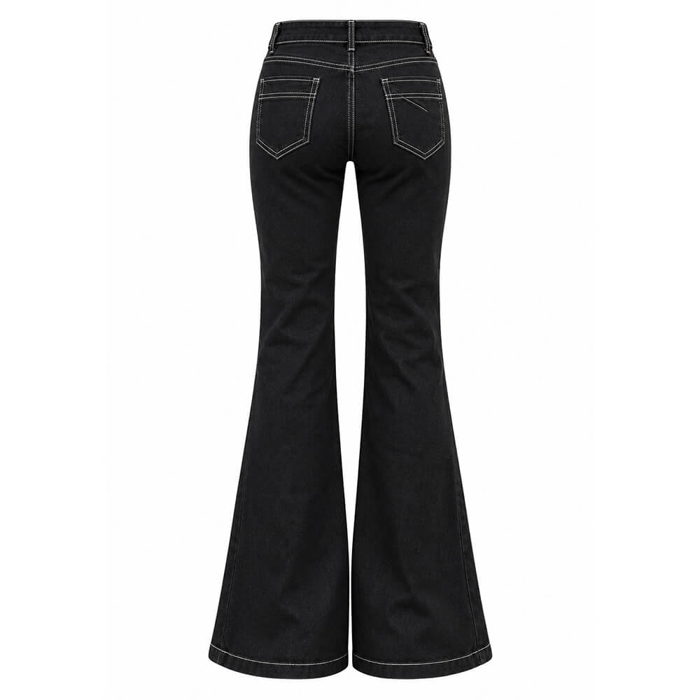 y2k black flared jeans boogzel clothing