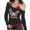 y2k butterfly layered top boogzel clothing