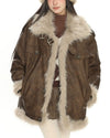 y2k fur trim aviator jacket boogze clothing