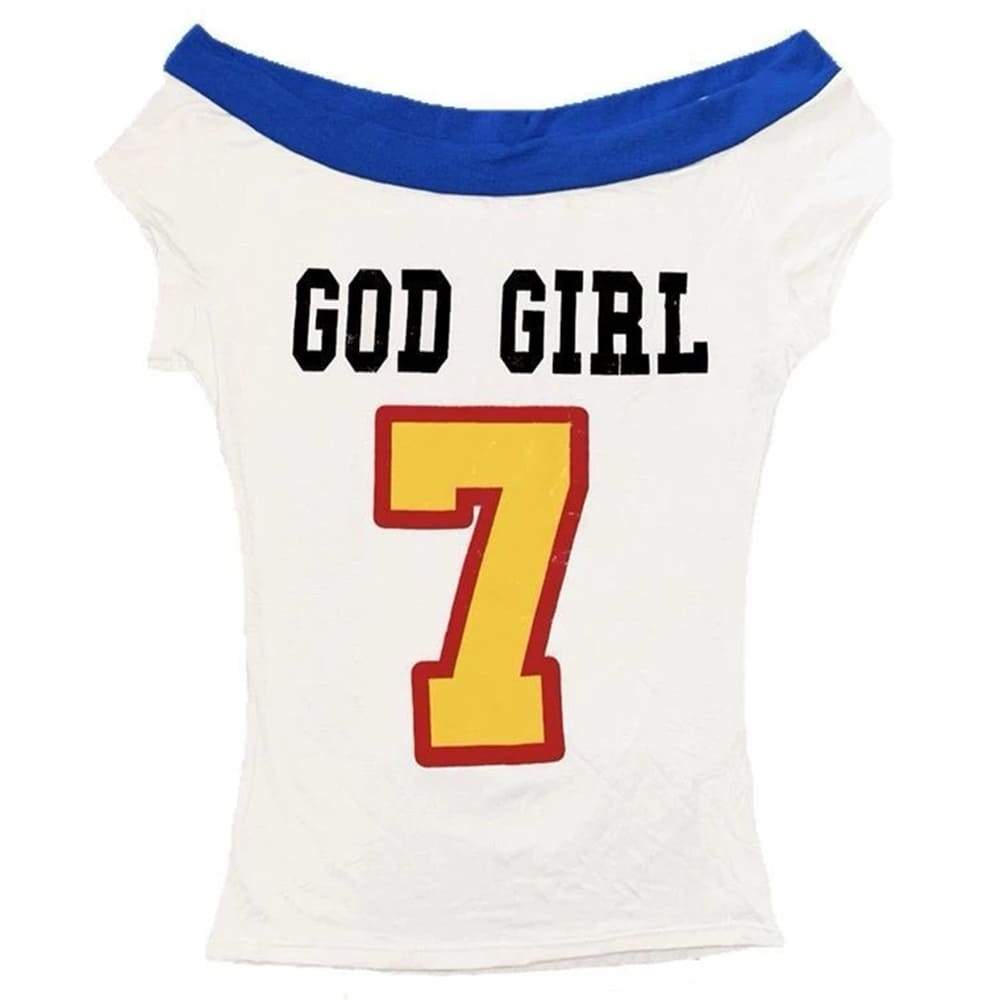 y2k good girl print bandeau top boogzel clothing