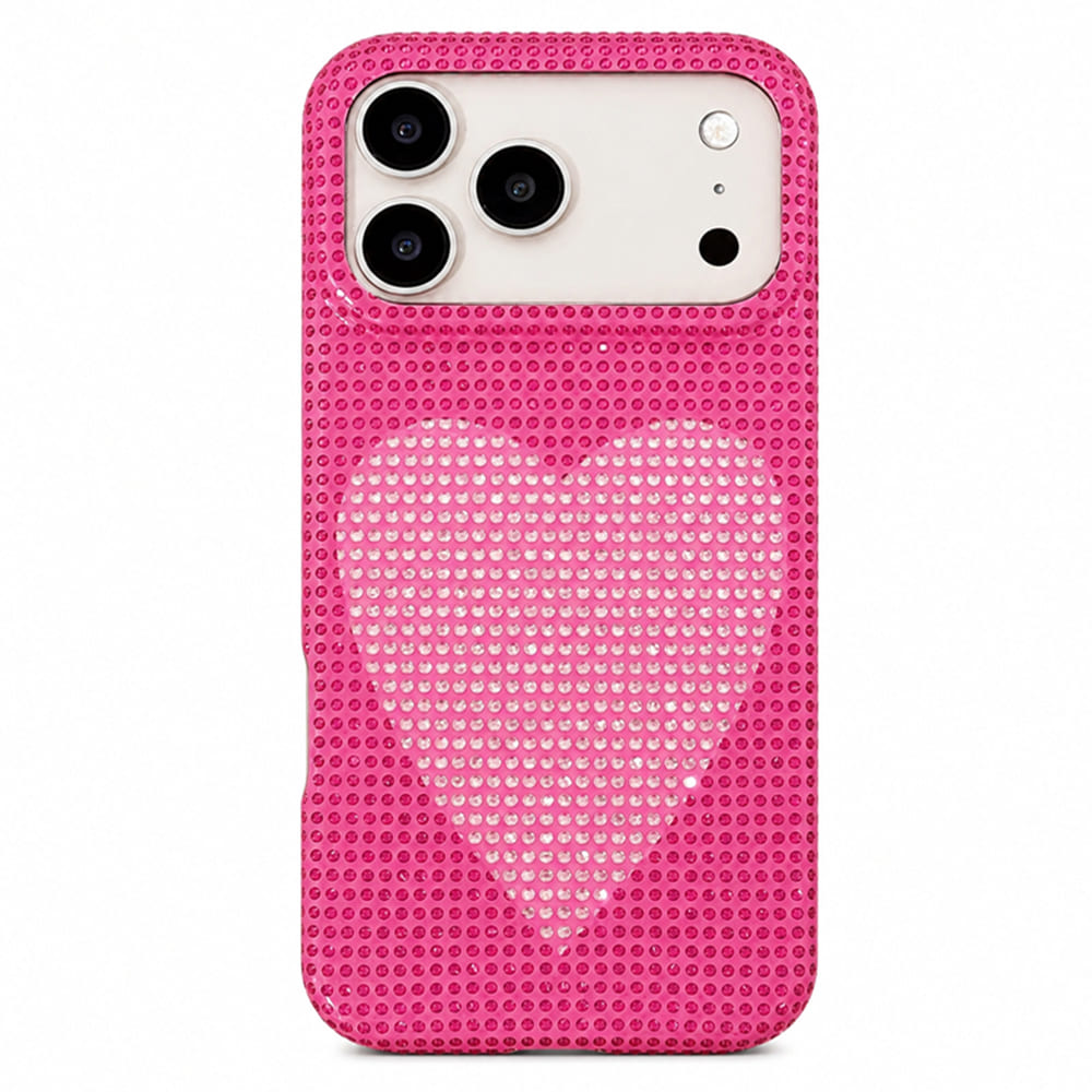 y2k heart rhinestone iphone case boogzel clothing