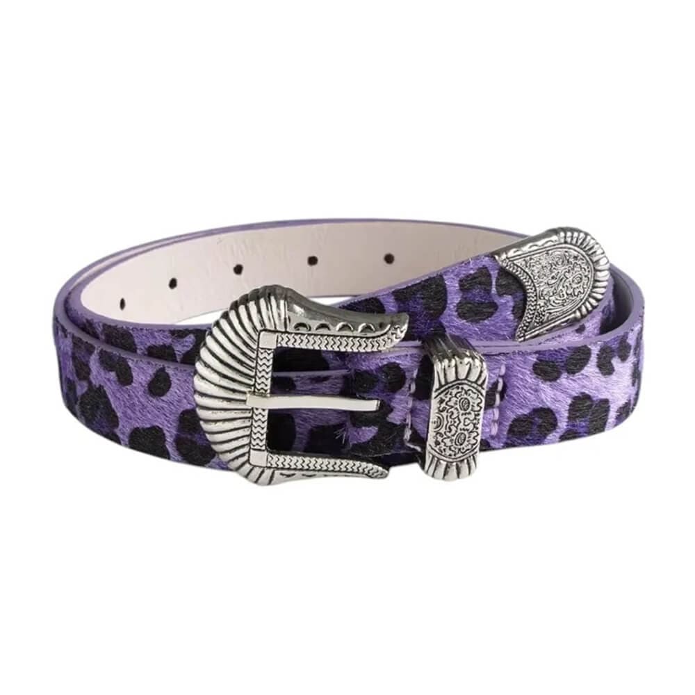 y2k leopard cowboy belt boogzel clothing
