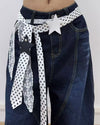 y2k polka dot statement ribbon belt boogzel clothing