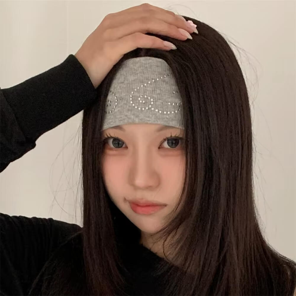 y2k rhinestone angel wings headband boogzel clothing