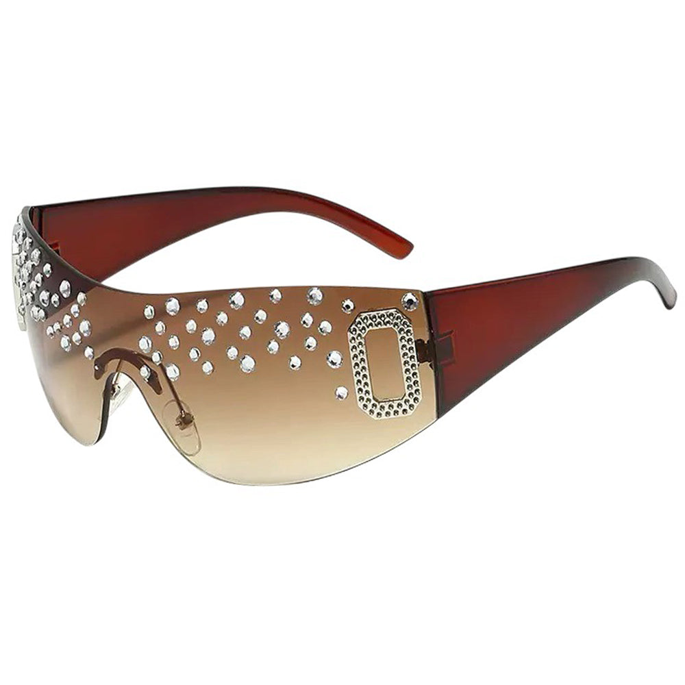 y2k rhinestone shield sunglasses boogzel clothing 