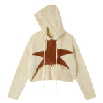 Star Zip Up Knit Hoodie Sweater Boogzel Clothing