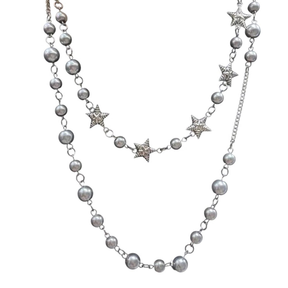 y2k star layered necklace boogzel clothing