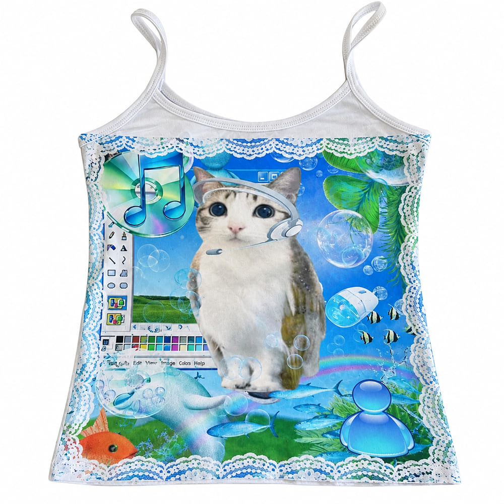 y2k webcore kitty tank top boogzel clothing