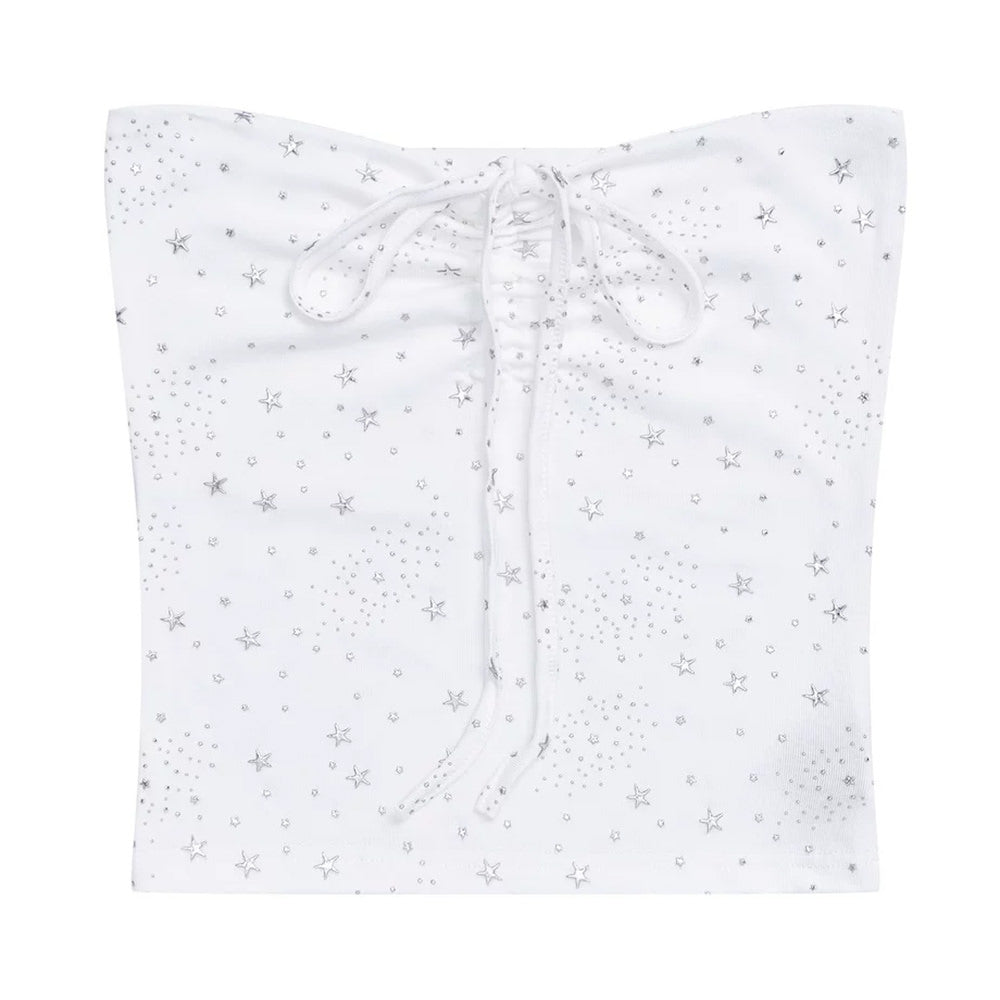 y2k aesthetic cosmic stars tube top boogzel clothing