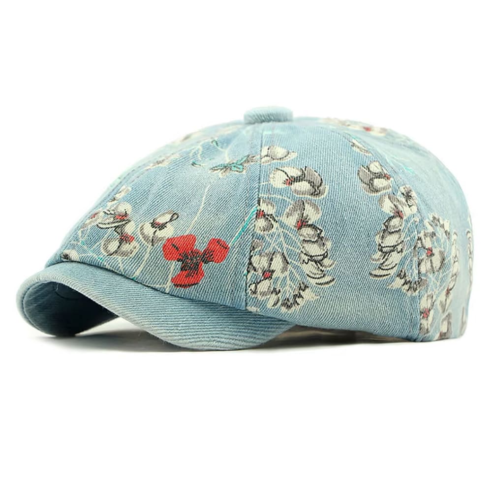 y2k aesthetic floral denim cap boogzel clothing