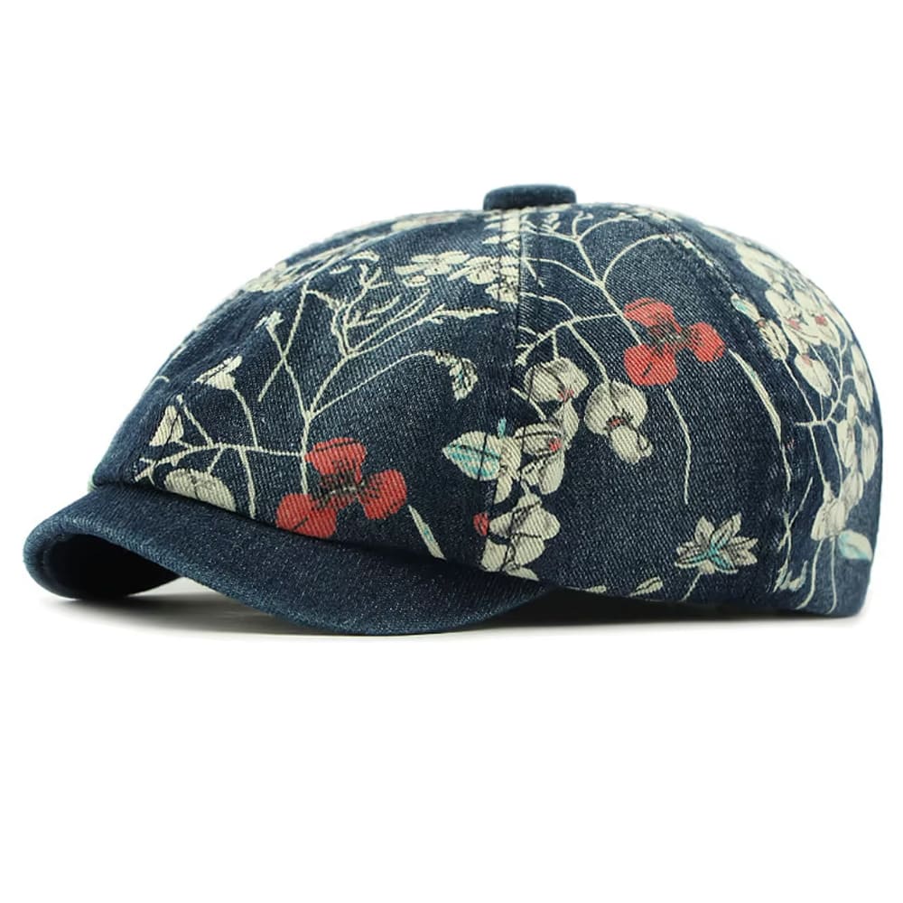 y2k aesthetic floral denim cap boogzel clothing