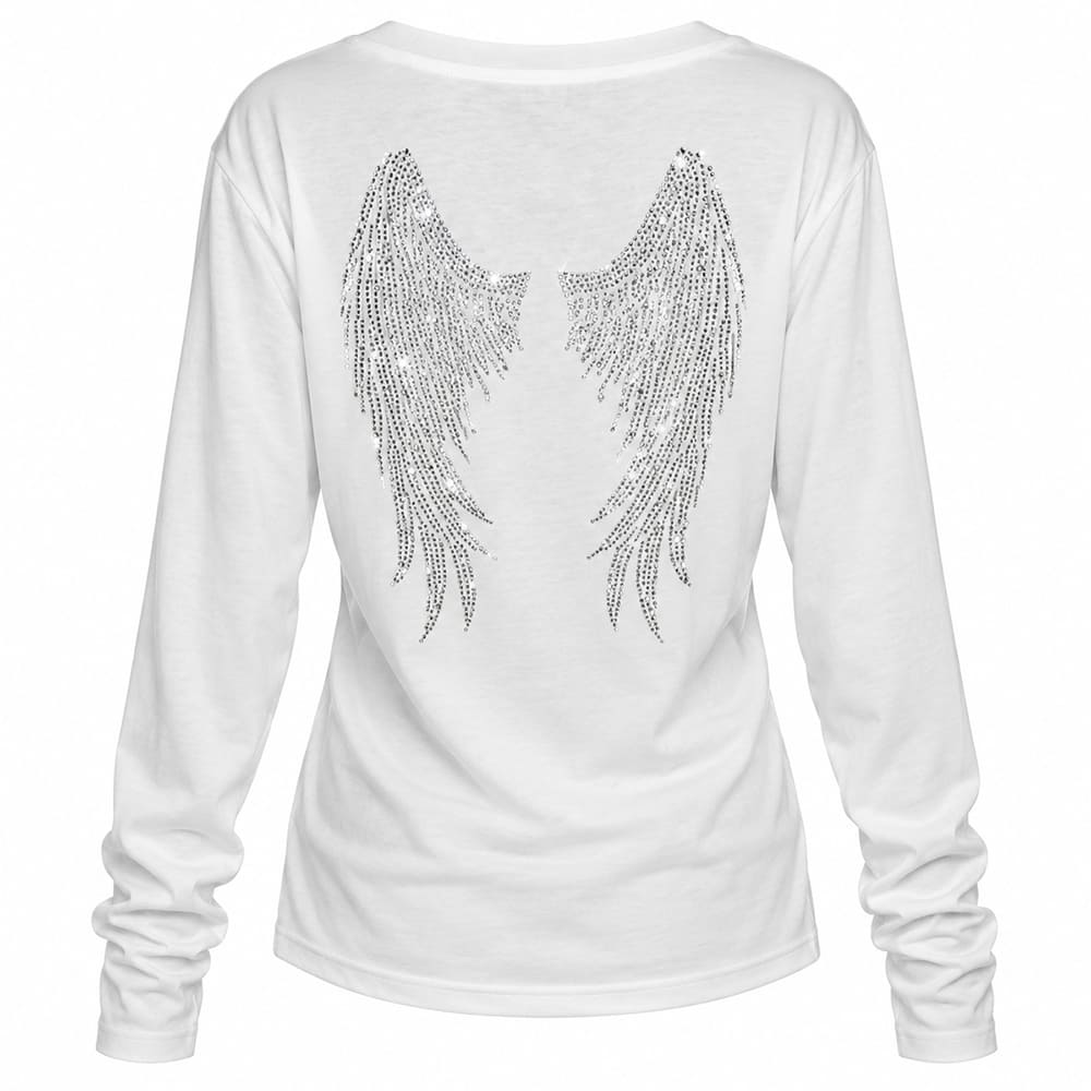 y2k angel wings mesh long sleeve top boogzel clothing