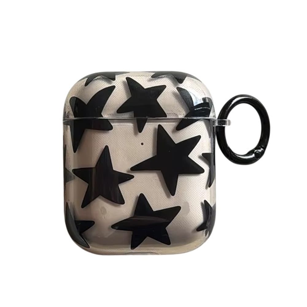 y2k black stars airpods case boogzel clothing
