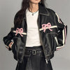 y2k bow motorcycle jacket boogzel clothing