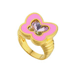 Y2K Butterfly Chunky Ring