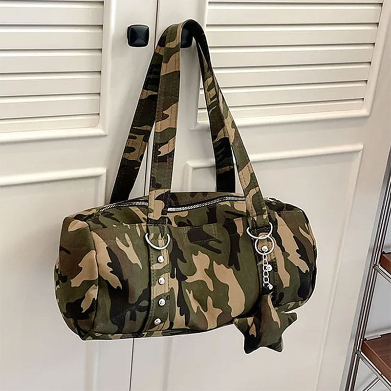 Y2K Camo Bag with Star Charm | BOOGZEL Clothing – Boogzel Clothing
