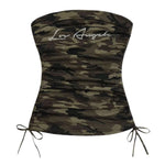 y2k camouflage tube top boogzel clothing