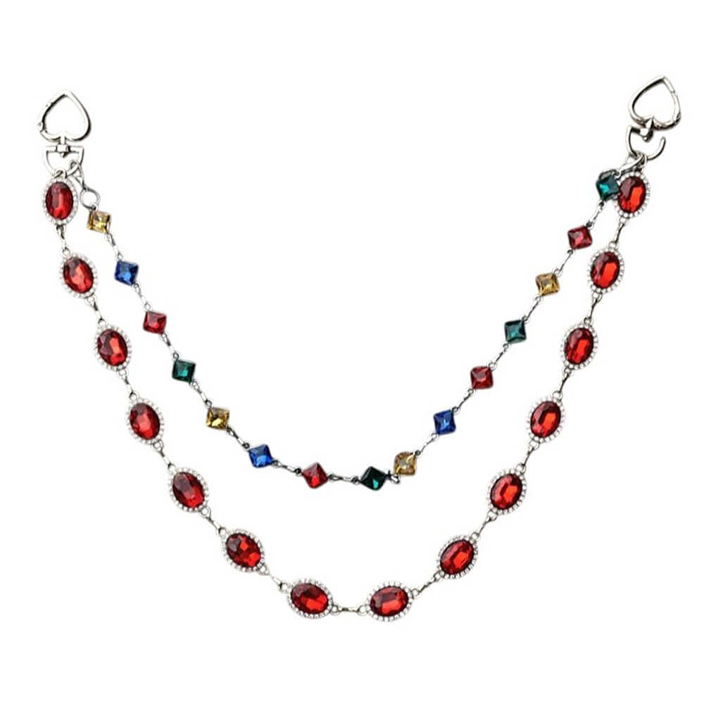 y2k colorful gem jeans chain boogzel clothing