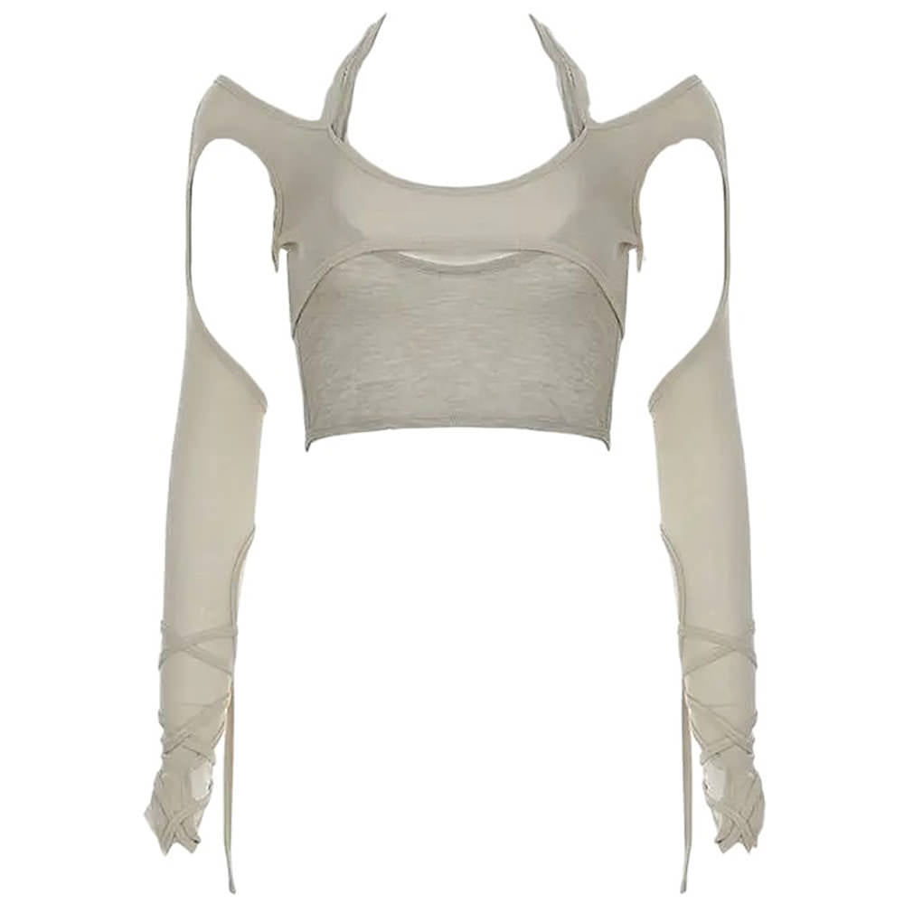 y2k cut out halter top boogzel clothing