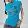 y2k dolphin rhinestone baby tee boogzel clothing