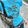 y2k dolphin rhinestone baby tee boogzel clothing