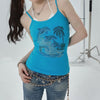 y2k dolphin rhinestone tank top boogzel clothing