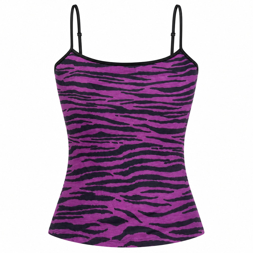y2k era purple zebra print top boogzel clothing