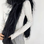 y2k faux fur long fluffy scarf boogzel clothing