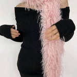 y2k faux fur long fluffy scarf boogzel clothing