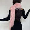 y2k faux fur long fluffy scarf boogzel clothing