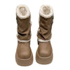 y2k fur trim chunky platform boots boogzel clothing