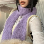 y2k fuzzy scarf boogzel clothing