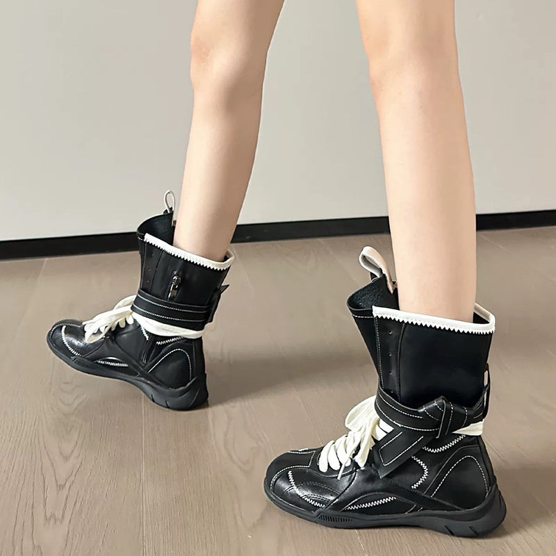 Y2K High Top Sneakers Boots Hybrid | BOOGZEL CLOTHING – Boogzel